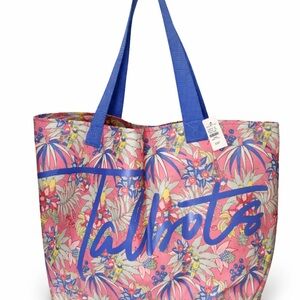 Talbots Tropical Floral Tote Bag Beach Travel NWT